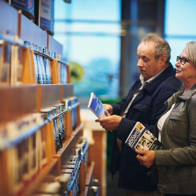 Guests shopping for books